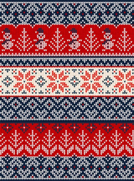 Brzydki sweter Wesołych Świąt strony ornament tło bez szwu wzór — Wektor stockowy