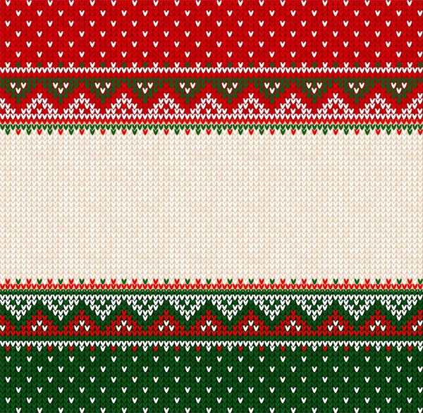 Merry Christmas Happy New Year wenskaart frame Scandinavische ornamenten — Stockvector
