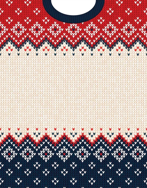 Уродливый свитер С Рождеством украшение скандинавского стиля вязаные задние рамки рамки рамки — стоковый вектор