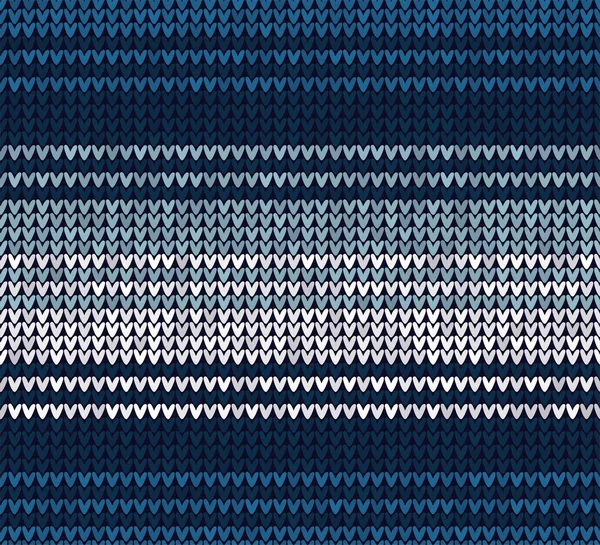 Téli Karácsony x-mas kötött zökkenőmentes háttér Kötött minta haditengerészet kék — Stock Vector