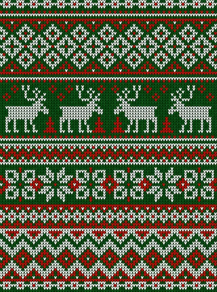 Suéter feo Feliz fiesta de Navidad ornamento fondo patrón sin costuras — Archivo Imágenes Vectoriales