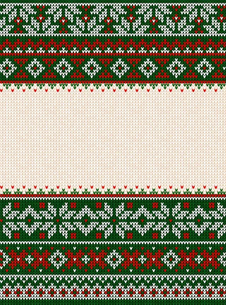 Brzydki sweter Wesołych Świąt strony ornament tło bez szwu wzór — Wektor stockowy