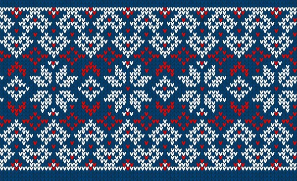 Pull Laid Joyeux Ornement Fête Noël Illustration Vectorielle Fond Tricoté — Image vectorielle