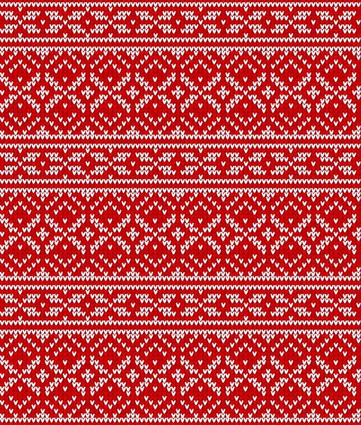 Hässlicher Pullover Frohe Weihnachten Party Schmuck Vector Illustration Handgestrickter Hintergrund — Stockvektor