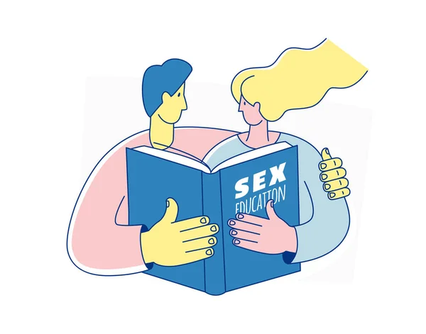 Saúde Sexual Programa Educação Sexualidade Escolar Guia Manual Auto Estudo —  Vetores de Stock
