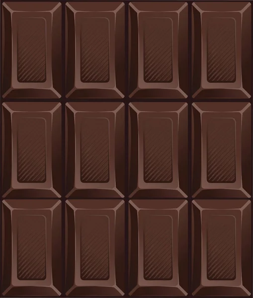 Des Barres Chocolatées Noires Illustration Vectorielle Modèle Sans Couture — Image vectorielle