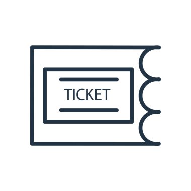 Beyaz arka plan üzerinde bilet şeffaf işareti izole bilet simge vektör