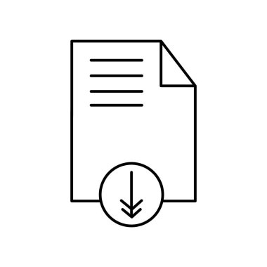 Web ve mobil uygulaması tasarım, dosya logo kavramı için beyaz arka plan üzerinde izole dosya simge vektör