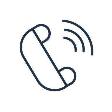 Beyaz arka plan üzerinde şeffaf telefon çağrı işareti izole telefon görüşmesi simge vektör