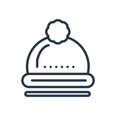 Kış şapka simge vektör izole üzerinde beyaz arka plan, kış şapka şeffaf işareti