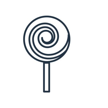 Beyaz arka plan üzerinde lolipop şeffaf işareti izole lolipop simge vektör