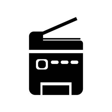 Web ve mobil uygulaması tasarımı, yazıcı logo kavramı için beyaz arka plan üzerinde izole yazıcı simge vektör