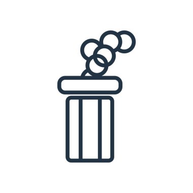 Beyaz arka plan üzerinde baca şeffaf işareti izole baca simge vektör