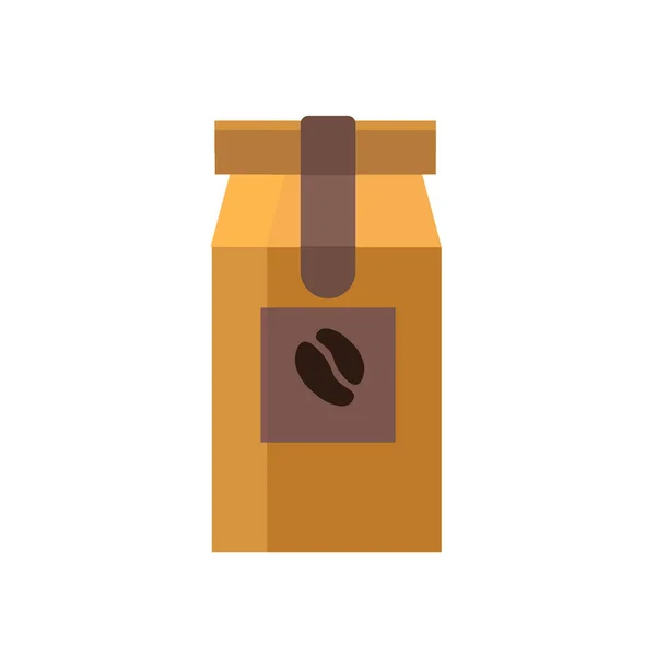 コーヒー バッグ アイコン ベクトル Web およびモバイル アプリ設計コーヒー バッグ ロゴのコンセプトのホワイト バック — ストックベクタ