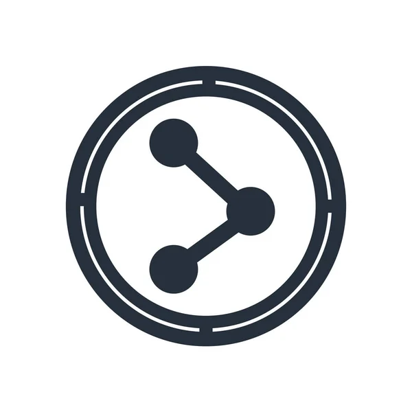Ikonę Udostępniania Symbol Wektor Białym Tle Białym Tle Dla Sieci — Wektor stockowy