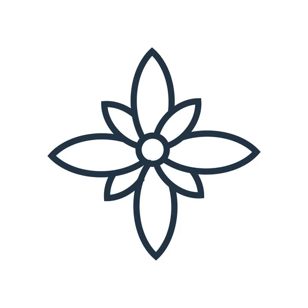 Poinsettia Pictogram Vector Geïsoleerd Een Witte Achtergrond Poinsettia Transparante Teken — Stockvector