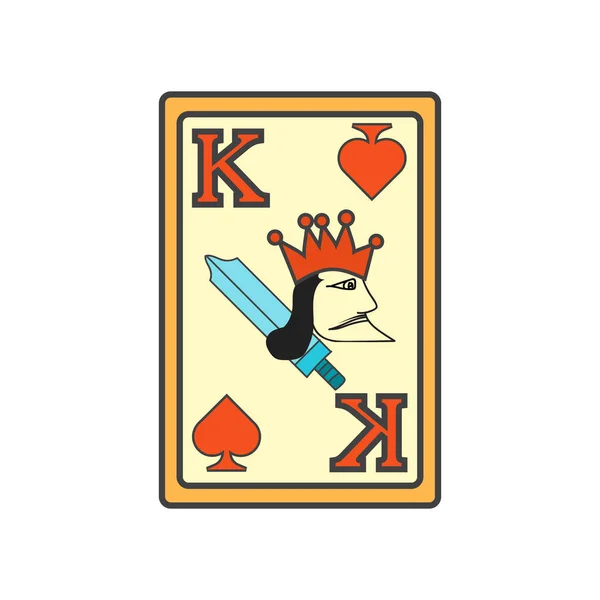 King Spades Vector Icono Aislado Sobre Fondo Blanco Para Diseño — Vector de stock