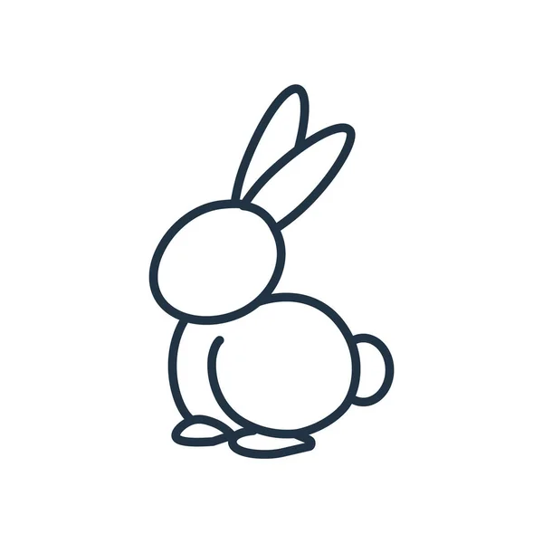 Icône Lapin Vecteur Isolé Sur Fond Blanc Lapin Signe Transparent — Image vectorielle