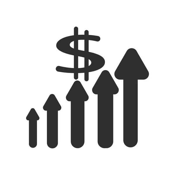 Mejorar Los Ingresos Vector Icono Aislado Fondo Blanco Para Diseño — Archivo Imágenes Vectoriales