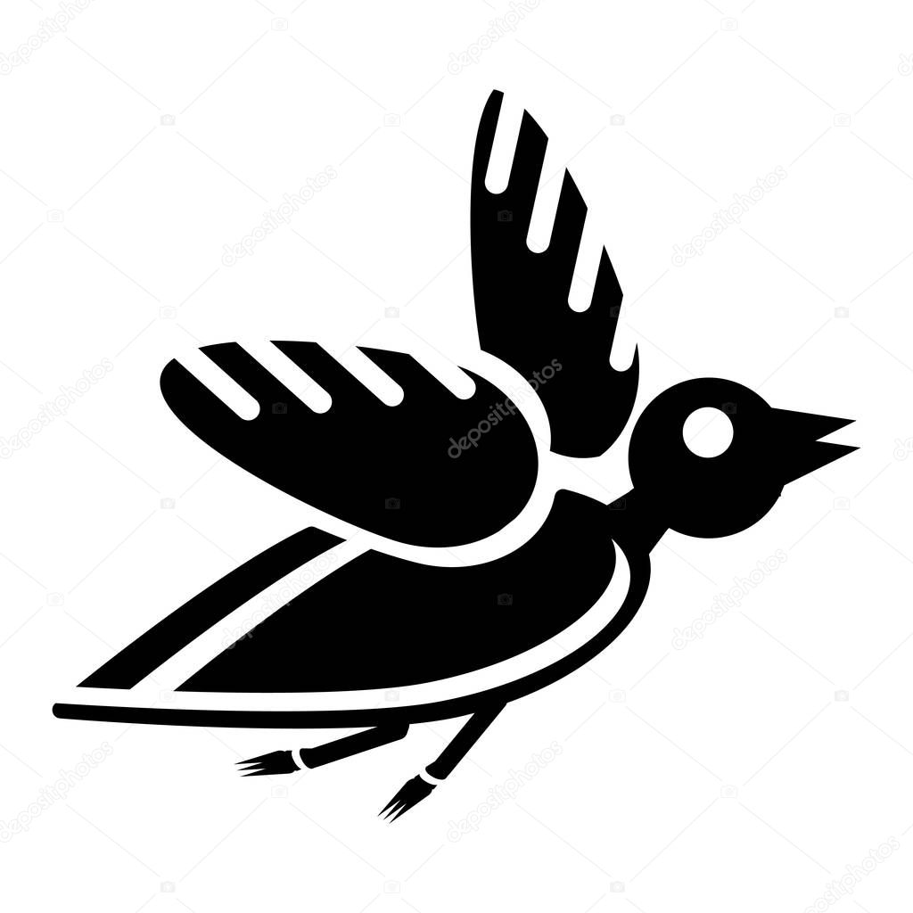 Bird icon vector isolated on white background for your web and mobile app design, Bird logo concept