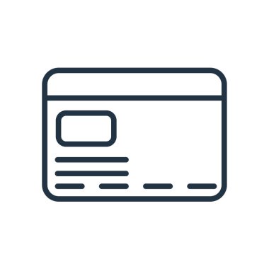 Kredi kartı simge vektör beyaz arka plan üzerinde kredi kartı şeffaf işareti izole