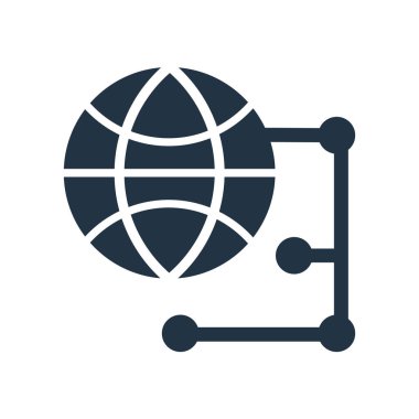 Beyaz arka plan üzerinde Internet şeffaf işareti izole Internet simge vektör