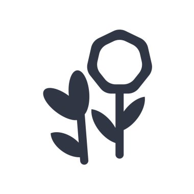 Çiçek buketi simge vektör web ve mobil uygulaması tasarımı, çiçek buketi logo kavramı için izole üzerinde beyaz arka plan