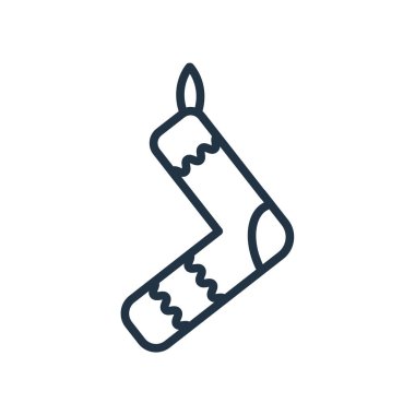 Noel çorap simge vektör izole üzerinde beyaz arka plan, Noel çorap şeffaf işareti