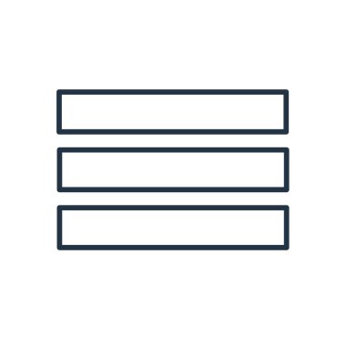 Beyaz arka plan üzerinde birden çok satır şeffaf işareti izole birden çok satır simge vektör