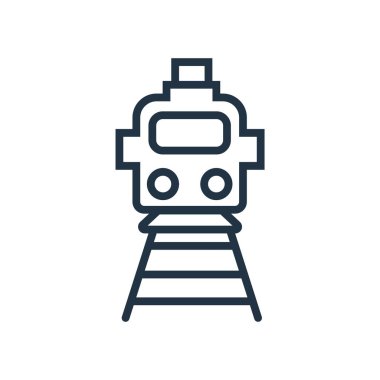 Beyaz arka plan üzerinde tren şeffaf işareti izole tren simge vektör