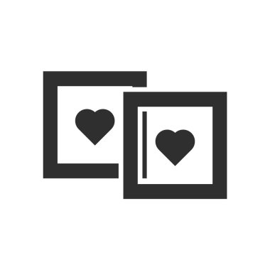 Web ve mobil uygulaması tasarımı, Polaroid logo kavramı için beyaz arka plan üzerinde izole Polaroid simge vektör