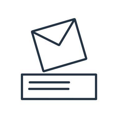 Beyaz arka plan üzerinde posta şeffaf işareti izole posta simge vektör