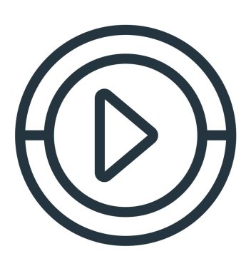 Web ve mobil uygulaması tasarımı, oyun düğme logo kavramı için beyaz arka plan üzerinde izole düğme simge vektör oynamak