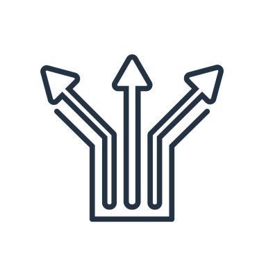 Beyaz arka plan üzerinde yön şeffaf işareti izole yön simge vektör