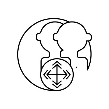 Web ve mobil uygulaması tasarımı, Kullanıcı logo kavramı için beyaz arka plan üzerinde izole Kullanıcı simge vektör