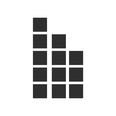 Web ve mobil uygulaması tasarımı, Tetris logo kavramı için beyaz arka plan üzerinde izole Tetris simge vektör