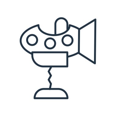 Beyaz arka plan üzerinde roket şeffaf işareti izole roket simge vektör