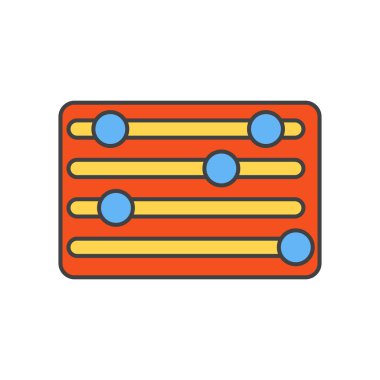 Web ve mobil uygulaması tasarımı, ayarlama logo kavramı için beyaz arka plan üzerinde izole ayarlama simge vektör