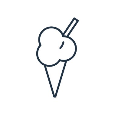 Beyaz arka plan üzerinde dondurma şeffaf işareti izole dondurma simge vektör