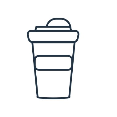 Kahve fincanı simge vektör, beyaz arka plan üzerinde izole şeffaf işareti fincan kahve