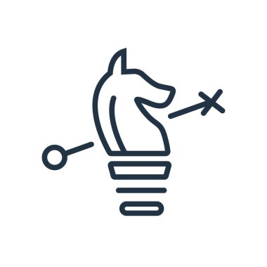 Beyaz arka plan üzerinde stratejileri izole stratejileri simge vektör 