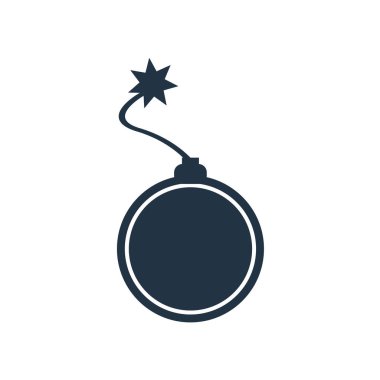 Beyaz arka plan üzerinde bomba şeffaf işareti izole bomba simge vektör