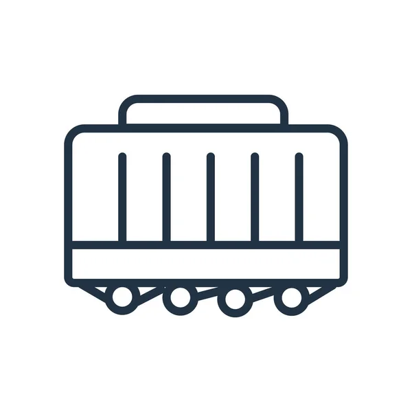 Wagon Pictogram Vector Geïsoleerd Een Witte Achtergrond Wagon Transparante Teken — Stockvector