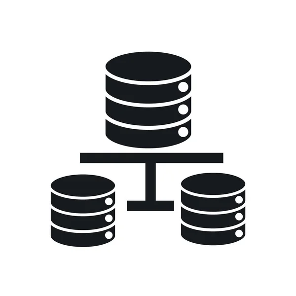 Vecteur Icône Base Données Isolé Sur Fond Blanc Pour Conception — Image vectorielle