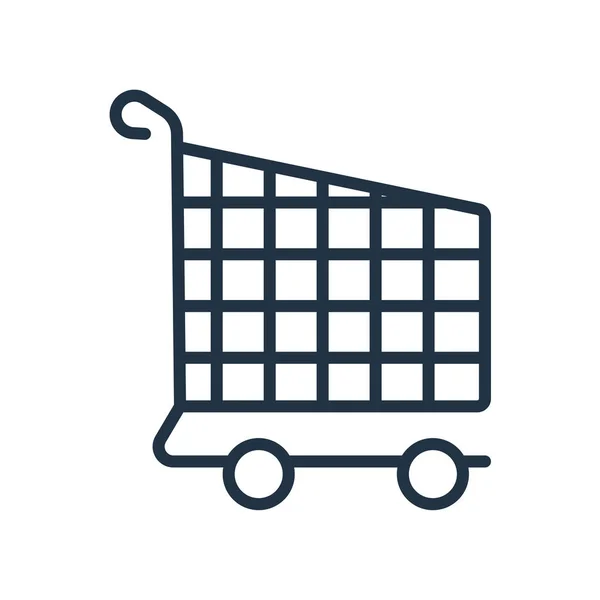 Carrito Compras Icono Vector Aislado Sobre Fondo Blanco Carrito Compras — Vector de stock