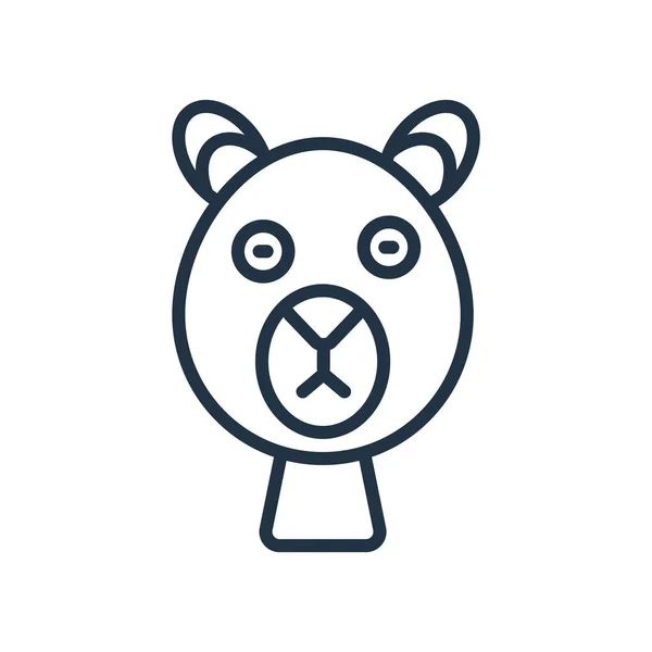 Oso Icono Vector Aislado Sobre Fondo Blanco Oso Signo Transparente — Archivo Imágenes Vectoriales