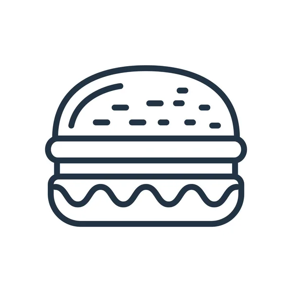 Burger Icono Vector Aislado Sobre Fondo Blanco Burger Signo Transparente — Vector de stock