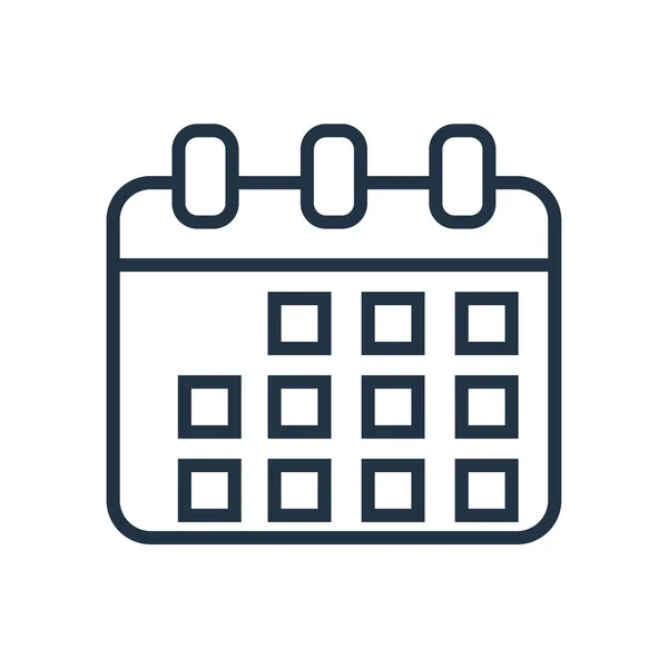 Agenda Pictogram Vector Geïsoleerd Een Witte Achtergrond Kalender Transparante Teken — Stockvector