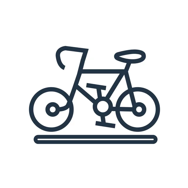 Велосипед Иконка Вектор Изолирован Белом Фоне Велосипед Прозрачный Знак — стоковый вектор