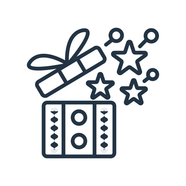 Icono Caja Regalo Vector Aislado Sobre Fondo Blanco Caja Regalo — Archivo Imágenes Vectoriales